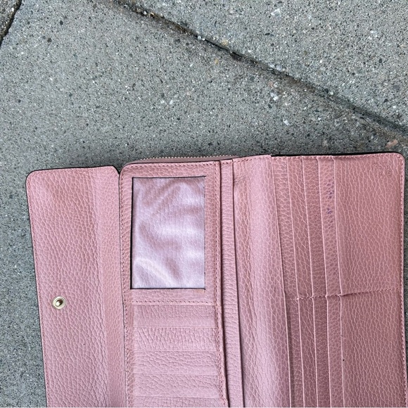 Gucci‎ Pink Leather Long Continental Wallet - Picture 12 of 16